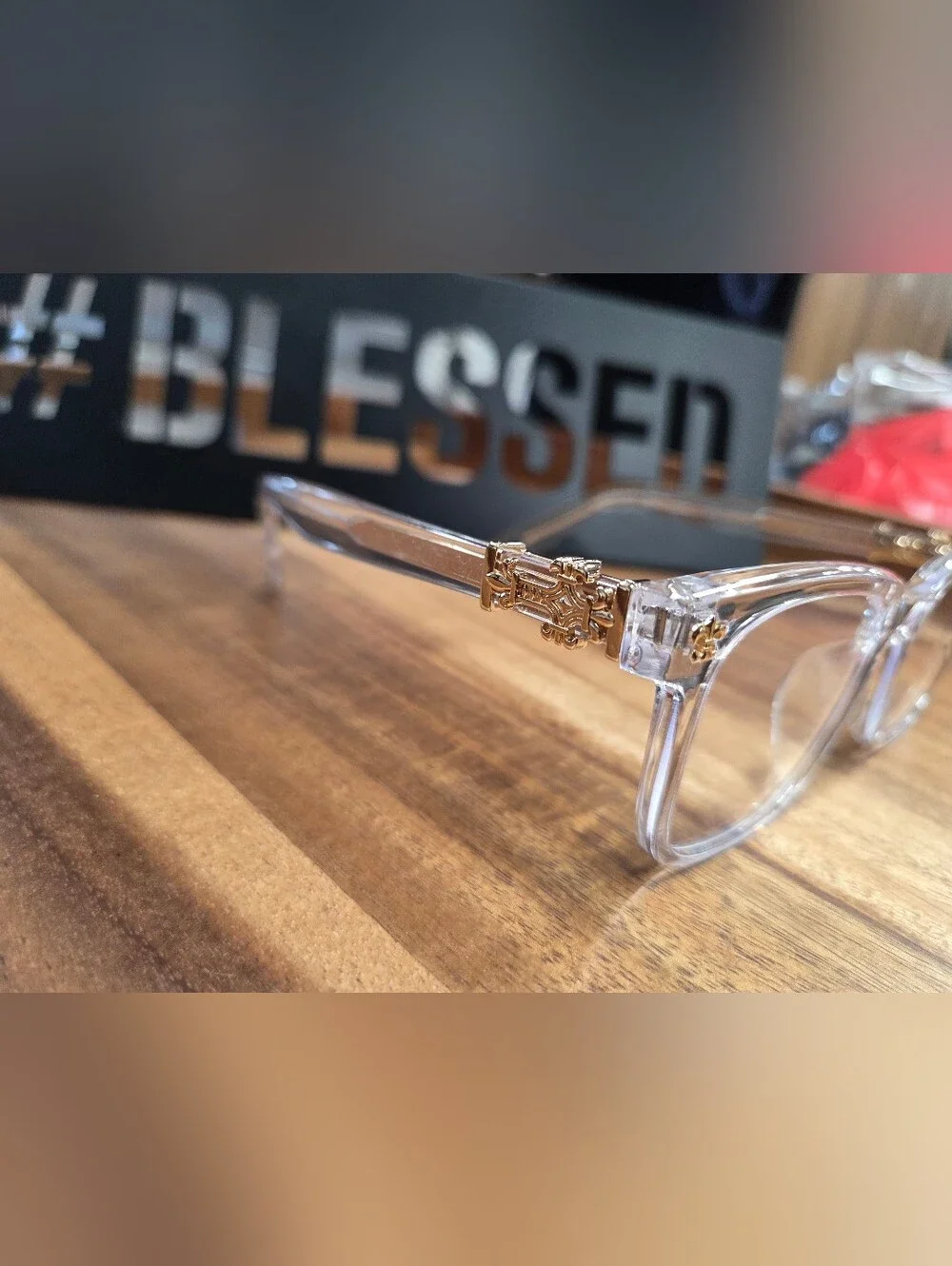 Clear UNISEX Chrome Hearts Eyeglasses Frames - Transparent Style